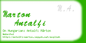 marton antalfi business card